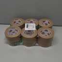 TAPEBEAR Eco-Friendly Kraft Paper Tape, Biodegradable Heavy Duty Packing Tape 2Inch x 55Yard, Recyclable Packaging Tape Self Adhesive Box Tape for Shipping, Sealing, Moving & Masking, 12Rolls