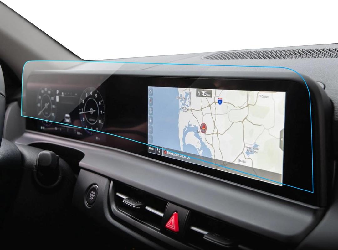 Seltos Screen Protector for 2024 2025 2026 Kia Seltos S/X-Line/EX/SX Accessories Navigation Digital Instrument Cluster Dual Displays Nano Touchscreen Protector Film HD Clear Bubble Free 10.25''- 2PCS