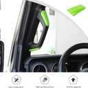 Voodonala for Jeep JL A&B Pillar Grab Handles Trim Cover for 2018-2023+ Jeep Wrangler Interior Accessories JL JLU Gladiator JT 4xe, ABS Green 8pcs