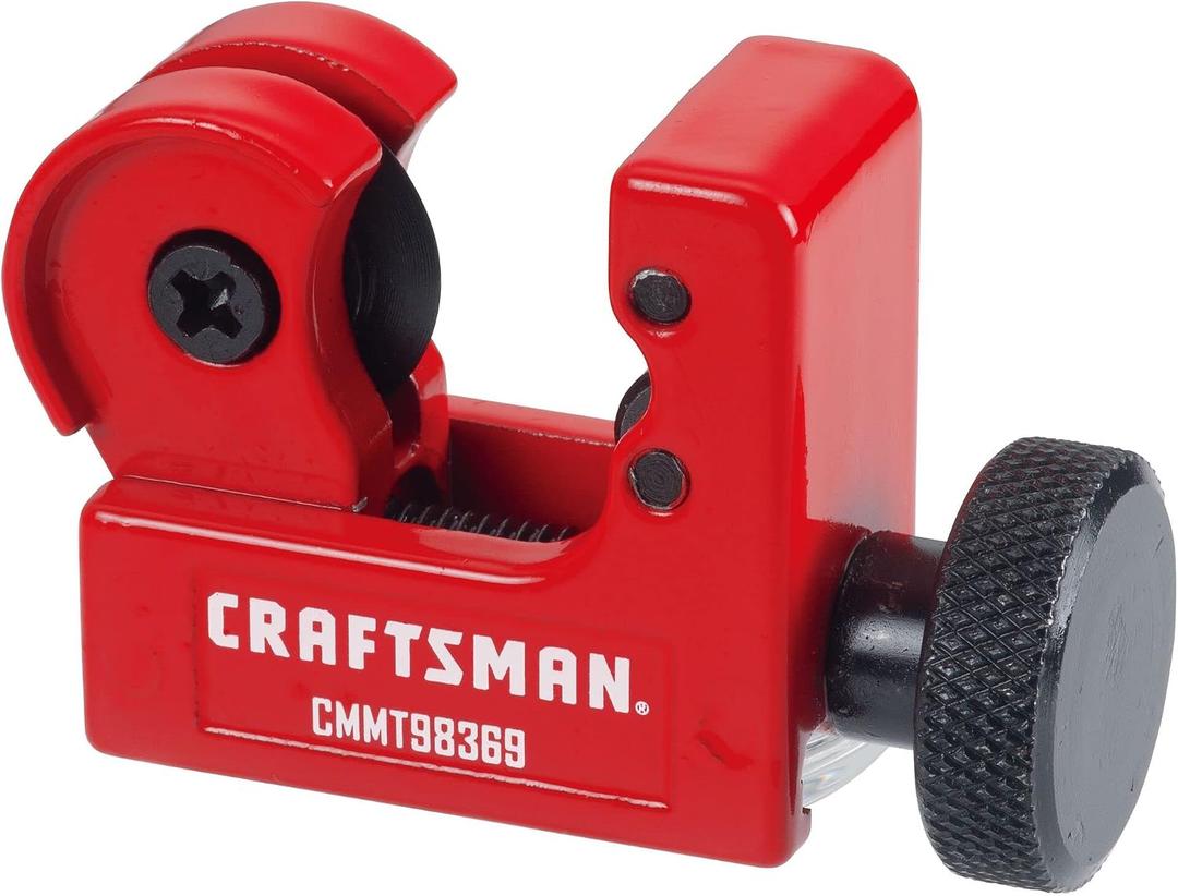 CRAFTSMAN Tubing Cutter, Cut Steel, Plastic, Copper, and Brass (CMMT98369), 
Used to cut steel, plastic, copper, and brass tubing