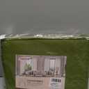 ANRODUO Rod Pocket and Back Tab Pleated Blackout Curtains with Hooks, Rings, Green Curtains 84 Inches Long 2 Panels, Thermal Insulated Room Darkening Living Room Bedroom Curtain, 42x84 Inches