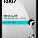 Americanflat 13x17 Picture Frame with Polished Plexiglass - Streamline Collection - Thin Border Picture Frame for Wall Display - Hanging Hardware Included - Black