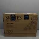 Kuxuan Boys Adjustable Inline Skates with Light up Wheels, Fun Illuminating Skates for Kids Girls Youth (Large(Kids 3-6 US), Black Came)