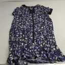 YOZLY House Dresses for Women Zipper Front Housecoat Lightweight Duster Robe with Pockets (Small, Navy Blue)