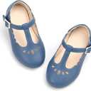 THEE BRON Girl's T-Strap Flats Toddler/Little Kid Ballet Mary Jane Party Dress Shoes 13 Little Kid