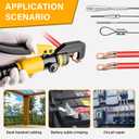 Hydraulic Crimping Tool With 9 Pairs Of Dies, 12 To 2/0 Awg, Hydraulic Wire Battery Cable Lug Terminal Crimper Crimping Tool, Crimping Easier