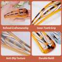 8-Pack French Hair Pins, 4 Solid Color & 4 Tortoise Shell Pattern Hair Clips for Daily Wear, No-Slip Strong Hold Plastic French Hairpin for Women & Girls for Thick & Thin Bun & Twist Hairstyles