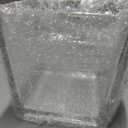 Clear Glass Decor Vase, Large Square Centerpiece Container, Smooth Gloss Floral Holder For Wedding Table Home Indoor Plant Arrangement Display  16x16x16