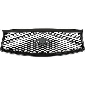 Grill Compatible with 2014 2015 2016 2017 Infiniti Q50 All Model Plastic(ABS) Front Bumper Black Hood Mesh Conversion Grille Kit