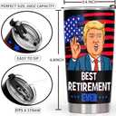 Best Retirement Gifts for Men, Happy Retirement Tumbler - Funny Retired Gifts for Men, Coworker Leaving Farewell Going Away Gift for Coworkers Friends, 20 OZ Stainless Steel Insulated Coffee Cup