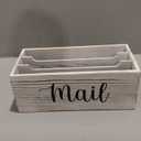 DRASTAR Mail Organizer Countertop, Mail Holder Wall Mount, Retro White Mail Sorter Organizer, Envelope Holder for Home Office (2 Slots)