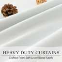 Ivory White Curtains 84 Inch Length 2 Panels for Living Room Curtain for Bedroom Window Total Blackout Off White Drapes 84 Long Boho Farmhouse Linen Black Out Thermal Insulated Curtain Back Tab Pocket