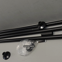 Tension Curtain Rod 51-148 Inch (4.25-12Ft), Shower Curtain Rod No Drilling, Extra Long Outdoor Curtain Tension Rods for Patio Bathroom Windows Closet, Never Rust Easy to Install, Black
