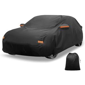 X AUTOHAUX Car Cover Outdoor Waterproof Sun Rain Snow Hail Protection with Left Side Door Zipper Aluminum Film for Lexus LS Sedan