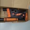 34" Extendable Ice Scrapers for Car Windshield 2-in-1 Snow Brush for Car Snow Scraper for Snow Scraper and Drush with Ergonomic Foam Grip for Cars Trucks SUV with 360 Pivoting Brush Head Orange 1PCS