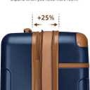 LARVENDER Luggage Sets 3 Piece Expandable Carry on Luggage 22x14x9 Airline Approved Hardshell Suitcase with Wheels TSA Lock, Lightweight Suitcase Set for Women with Travel Backpack, Navy Blue