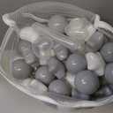 150 PCS Ball Pit Balls 2.1-2.2” Free Crush Proof Plastic Ball for Baby and Toddler -Grey/White Colors with Zip Storage Bag,Baby Pool Water Toys,Kiddie Pool