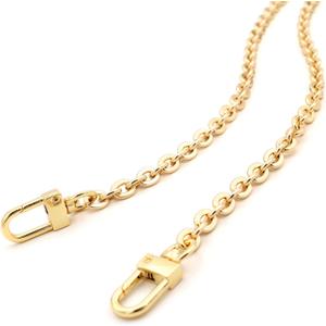 Oval Purse Chain Flat Gold Light Weight Crossbody Shoulder Strap Polished - (48" / 120cm)