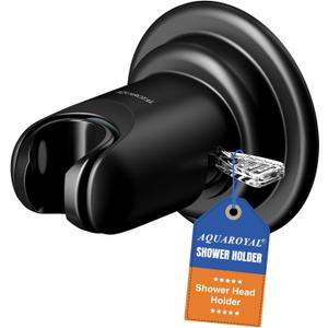 Shower Head Holder with Suction Cup,Handheld Adjustable No Drill Bathroom Wall Mount for Tile/Glass (black)