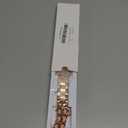 Stylish Metal Band Compatible with Samsung Galaxy Watch 7 Band/FE 6 5 4 40mm 44mm,Galaxy Active 2, 20mm Watch Strap Pretty Chain with Cute Decorative Charms Accessories for Samsung Watch Bands Women (RoseGoldPink Band/Cross)