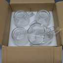 YUNCANG Double Wall Coffee Mugs, (4-Pcak) 16 Ounces-Clear Glass Cups with Handle,lnsulated,Cappuccino,Tea,Latte Cups,Beverage Glasses Heat Resistant