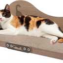 NATUYA Cat Scratcher Cardboard Lounge Bed, 24 Inch Large Cats Scratching Board Couch, Durable Cat Scartch Pad for Indoor Cats (Sofa Shape)