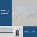 VEELIKE 12"x24" Peel and Stick Floor Tile White Marble Waterproof Bathroom Stick on Tiles Flooring Self Adhesive Removable Vinyl Flooring Tile Stickers for Kitchen Backsplash Garage Bedroom 12 Pack