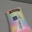 XeGe Fluffy Kids Stuffed Animal Storage Bean Bag Cover (No Filler), Fuzzy Faux Fur Beanbag Organizer with Handle for Teens Girls Adults, Shaggy Furry Plush Toys Holder Floor Lounger Chair, Rainbow (50"x30"x30")