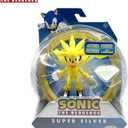 Sonic The Hedgehog 4" Articulated Action Figure Collection (Choose Figure) (Super Silver with White Emerald)