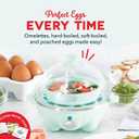 Dash Rapid Egg Cooker - Boiler, Poacher & Steamer - Includes Measuring & Recipe Guide - Dishwasher Safe - BPA Free - Holds 7 Eggs, Aqua