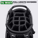 Findway 14 Way Golf Stand Bag, Lightweight Golf Bag with Stand for Men Women, Golf Club Carry Bag with Dual Strap, Rain Cover, Multiple Pockets, Golf Ball Holder