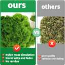 SETRUE Fake Green Moss for Crafts, 5.3 OZ Artificial Fake Green Moss for Planters Faux Moss Decor for DIY Decorative Table Centerpieces Decor Fairy Garden Model Making (150g)