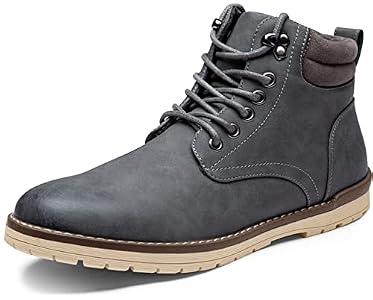Vostey Men's Hiking Boots Motorcycle Casual Chukka Boots for Men(BMY670B Grey 11)
