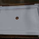 DreamLine SlimLine 32 in. D x 54 in. W x 2 3/4 in. H Center Drain Single Threshold Shower Base in White, DLT-1132540