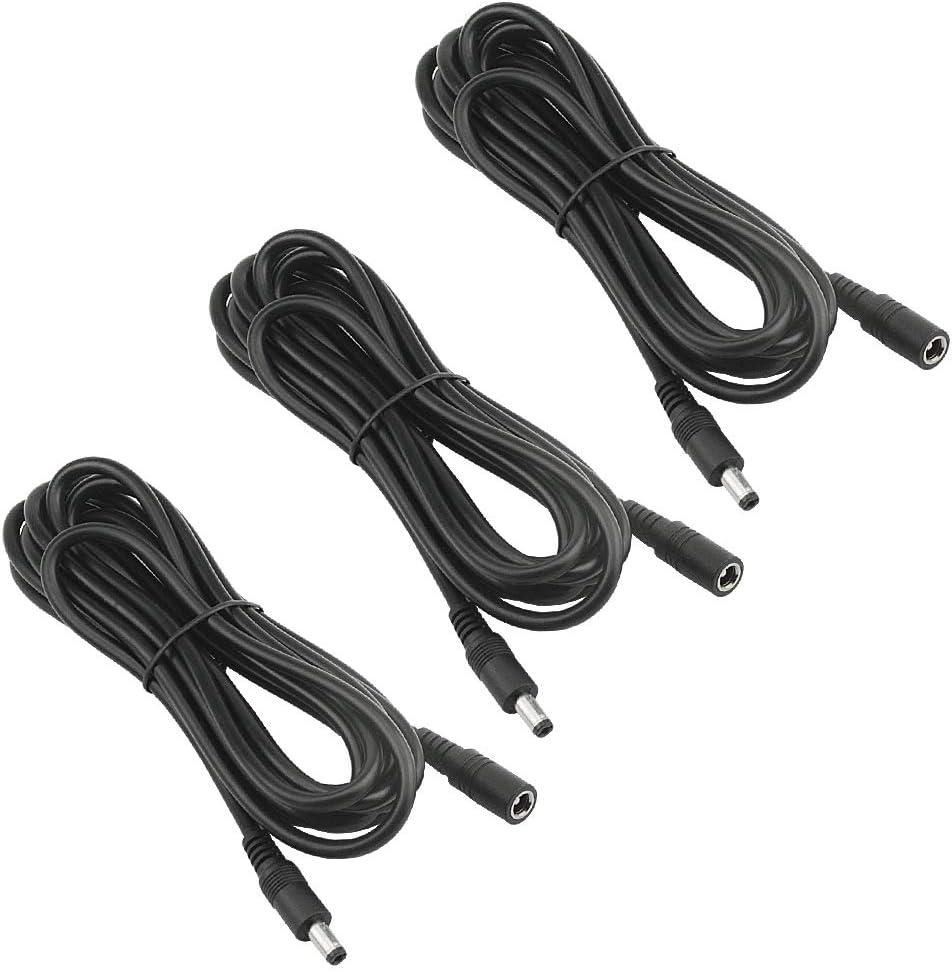 XINGYHENG 3 Pack 19V Power Extension Cable DC5.5 x 2.1mm Male to Female Plug Power Supply Connector Extension Cord for Computer Projector Strip Speaker CCTV Security Camera 9.8FT