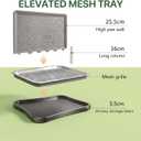 Dog Pee Pad Holder, Indoor Dog Potty Tray with Splash Guard & Center Post, 20" x 15.4" Bathroom Pet Litter Box, Mesh Training Toilet for Puppy and Small Size Dog