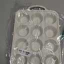 Silicone Mini Muffin Pan With Metal Reinforced Frame - 24 Cups Durable Silicone Cupcake Pan for Muffin, Cupcakes, BPA Free and Dishwasher Safe - 1 Piece Beige with Rainbow Spots