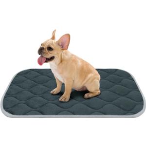 furrybaby Dog Bed Mat Flat Crate Mat with Anti-Slip Bottom Machine Washable Pet Kennel Pad for Dog Sleeping (M 30x19'', Grey Mat)