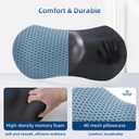 Lumbar Pillow, Memory Foam Lumbar Support Pillow for Office Chair and Car Seat, Ergonomic Streamline Back Pillow for Lower Back Pain Relief, Back Support Pillow for Sitting, Driving, Traveling, 18.5*9.5*5.5 inches