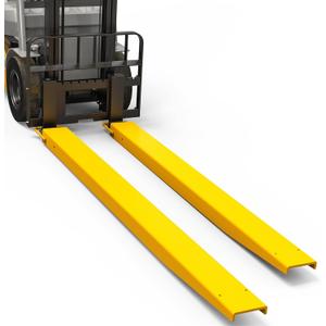 AUTOSAVER88 92 Inch Forklift Extensions for 4.5" Width Forklift Trucks, Heavy Duty Steel Pallet Fork Extensions 1 Pair, Compatible with Forklifts and Loaders, Fork Extender Reach, Yellow