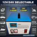 40 AMP 12V24V Heavy Duty Battery Charger for Big Truck Diesel semi Trucks and Tractors Vehicles Boat Battery Charger Marine Lead-Acid Batteries Automotive Heavy Duty Manual Repair Pure Copper Coil