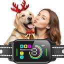 Dog Bark Collar for Large Medium Small Dogs - Smart AI 1S Stop Barking, Anti Barking Device & Dog Training Collar with Beep, Vibration & 8-Level Sensitivity, IP67 Waterproof, USB-C Fast Charge - Black