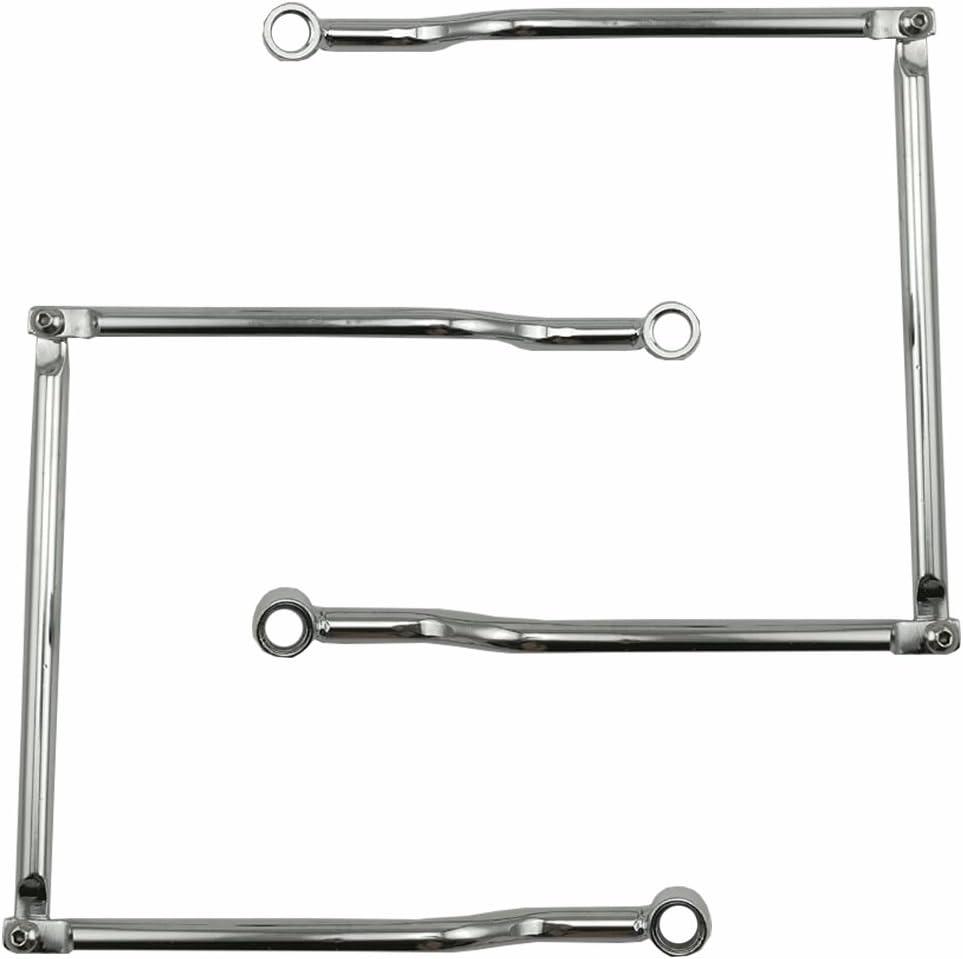 Saddlebag Support Bars Brackets for Suzuki Yamaha Kawasaki (Chrome)