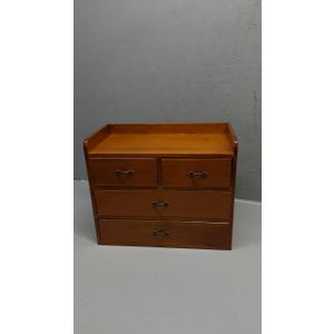 Xiaoyez Desk Drawer Organizer Wooden Desk Organizerdesktop Organizer With Drawerscountertop Drawers 4 Drawer Storage Organizeroffice Organizationoffice Organization and Storage