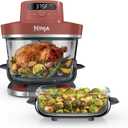 Ninja Crispi Pro 6-in-1 Glass Air Fryer | 450F, Nontoxic, 6qt & 2.5qt Containers & Lids | Microwave, Freezer, Dishwasher Safe | Max Crisp, Air Fry, Bake, Roast, Recrisp, Dehydrate | Amber, AS101OR