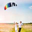 Hengda Kite 1.4 M Intro Foil design Rainbow Kites Soft Stunt Sport Parafoil Kite 55-inch with Flying Tool Set by Hengda kite