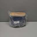 ONEMORE Ceramic Utensil Crock, Large Kitchen Utensil Holder for Countertop, Farmhouse Cooking Utensil Organizer with Cork Mat for Kitchen Counter, Oval Utensil Storage Caddy for Spatula, Blue