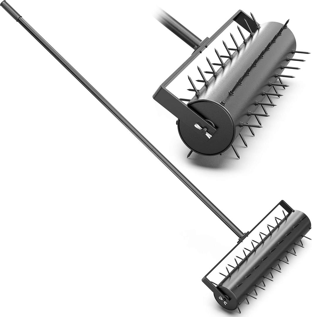 22-inch Lawn Aerator, Rolling Aerator Lawn Tool, Heavy Duty Lawn Aerator Tool, Grass Aerator & Garden Tools for Aeration & Soil Health