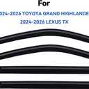 Window Visors Rain Guards for 2024 2025 2026 Toyota Grand Highlander & Lexus TX, Out-Channel Window Vent Wind Deflectors Visors Shades