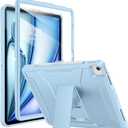 Soke Case for iPad Air 13-Inch M4 2026, M3 2025 & M2 2024,with Built-in Screen Protector and Kickstand, Rugged Full-Body Heavy Duty Protective Cover for Apple iPad Air 13 - Sky Blue